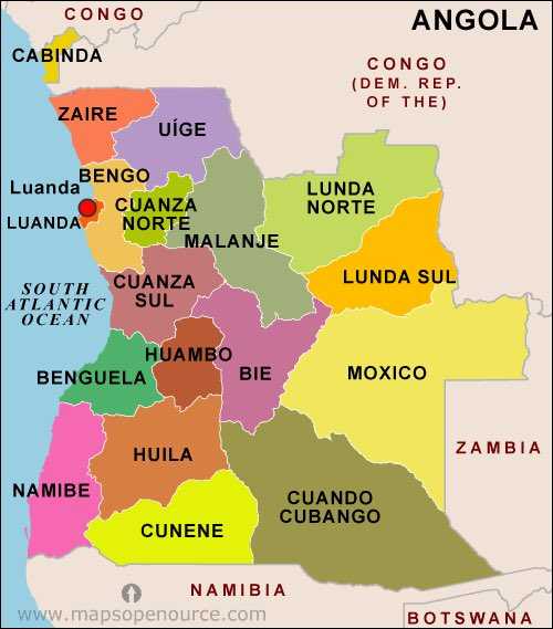 Страна с самым дорогим городом в мире: ангола на карте