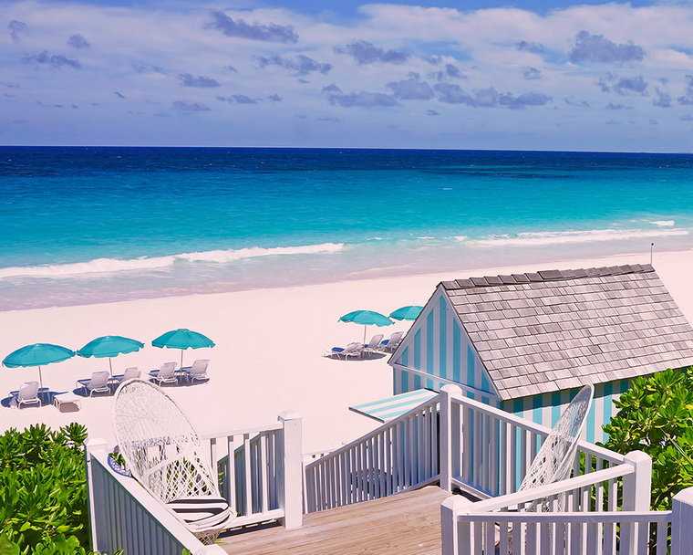 Розовый пляж харбор на багамах