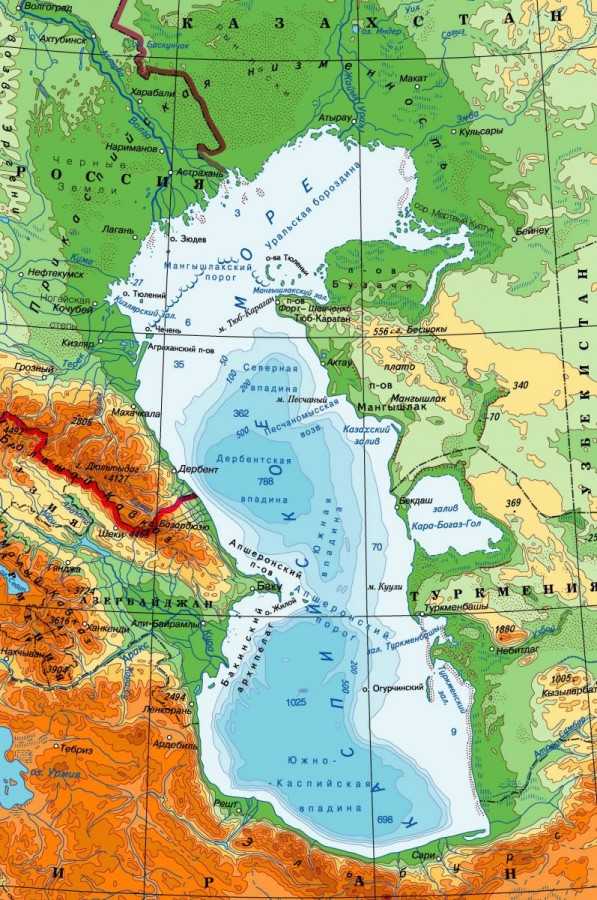 Узнай где находится Каспийское море на карте Азербайджана (С описанием и фотографиями) Каспийское море со спутника