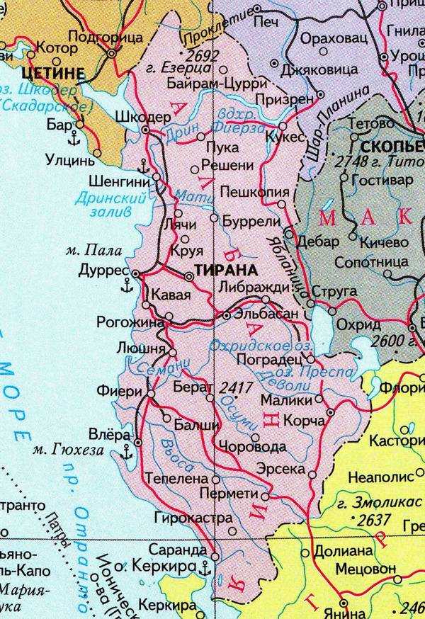 Подробная карта Дурреса на русском языке с отмеченными достопримечательностями города Дуррес со спутника