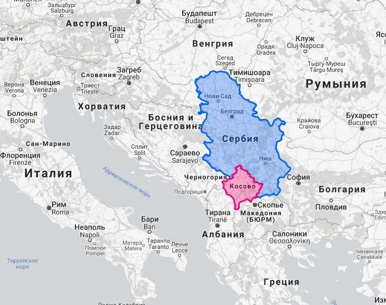 Карта албании