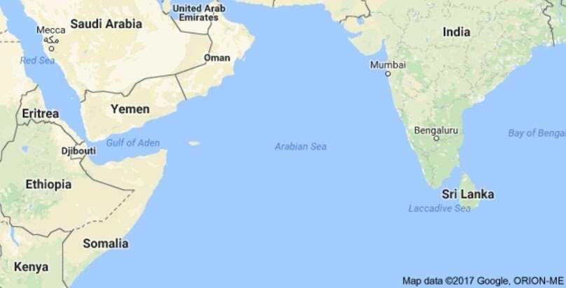 Где находится карибское море на физической карте?