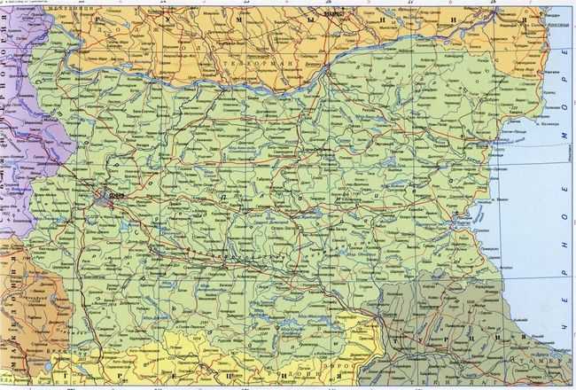 Карты болгарии. подробная карта болгарии на русском языке с курортами и отелями