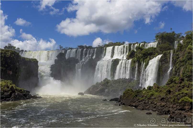 Комплекс водопадов игуасу на границе двух государств