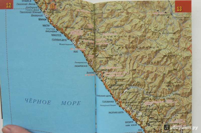 Карта побережья черного моря — краснодарский край 2019